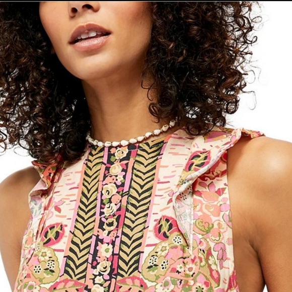 Free People Summer In Tulum Linen Blend Tunic Dress Size XS - Picture 5 of 9